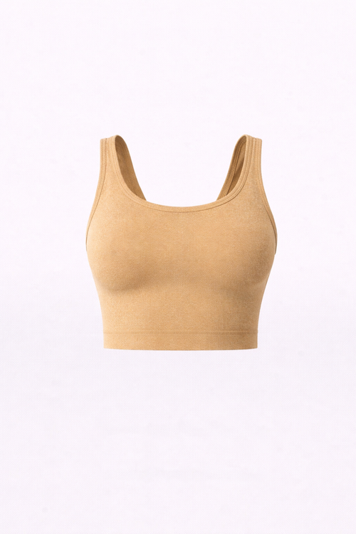 KIKI ROCK Sculpt Fit Set – Crop Top & Biker Shorts (Beige Luxe)